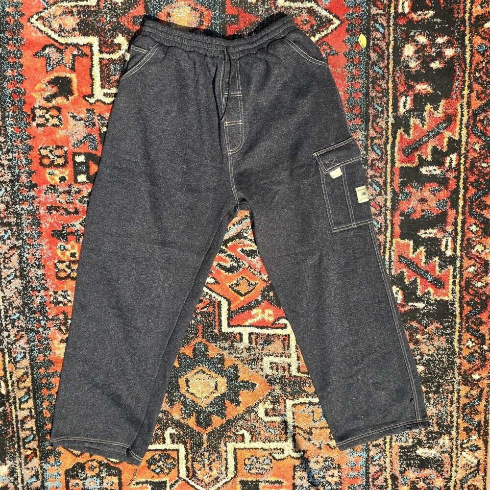 VINTAGE Beyond The Limit Sweatpants Men 2XL XXL Gray Cargo Baggy Loose Heavy Y2K